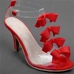 Bowknot Leather Silk Pumps Stiletto Heel Sexy Women's Shoes